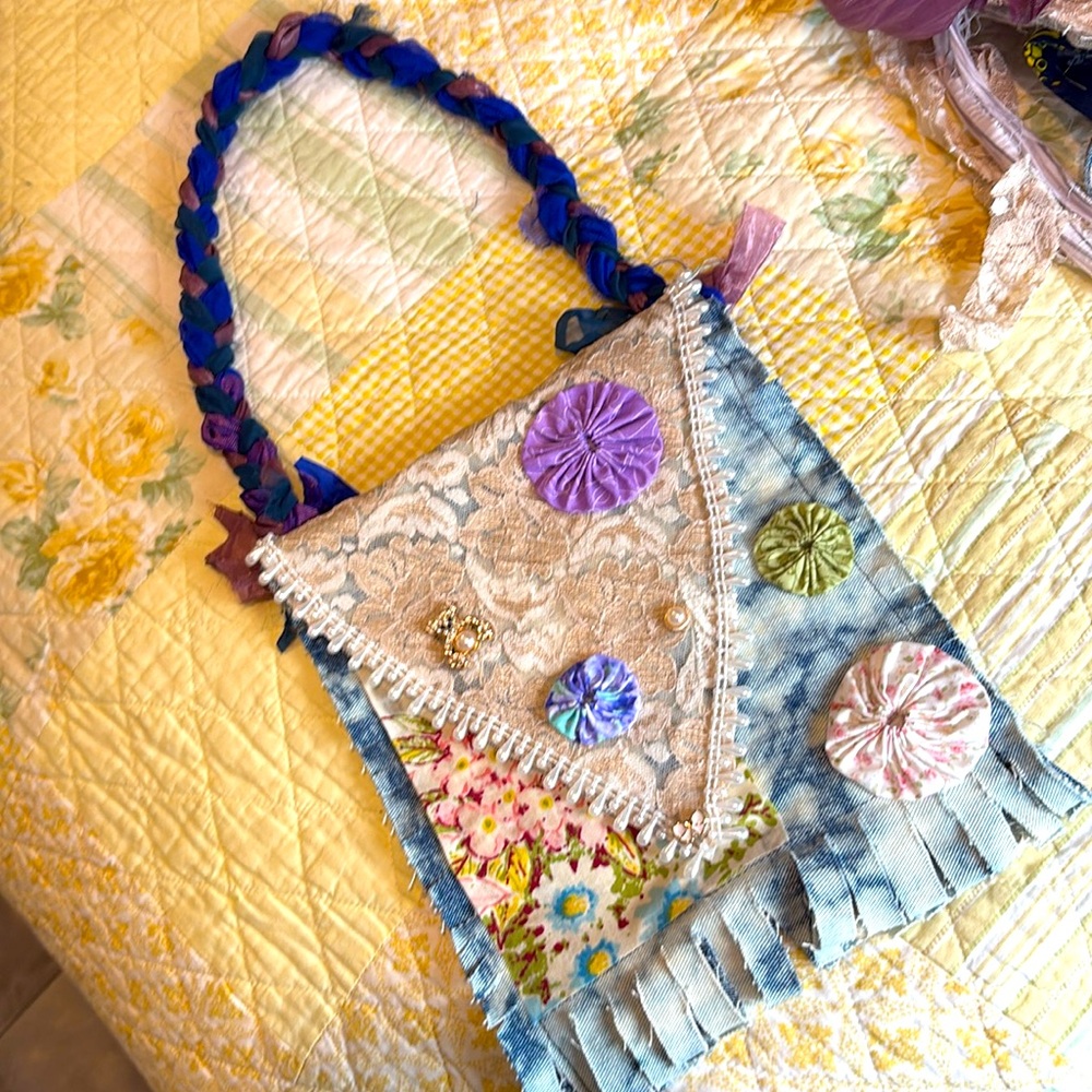 Handmade blue jean bag!